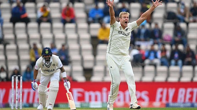 Kyle Jamieson appeals successfully against Virat Kohli in the WTC Final.&nbsp;