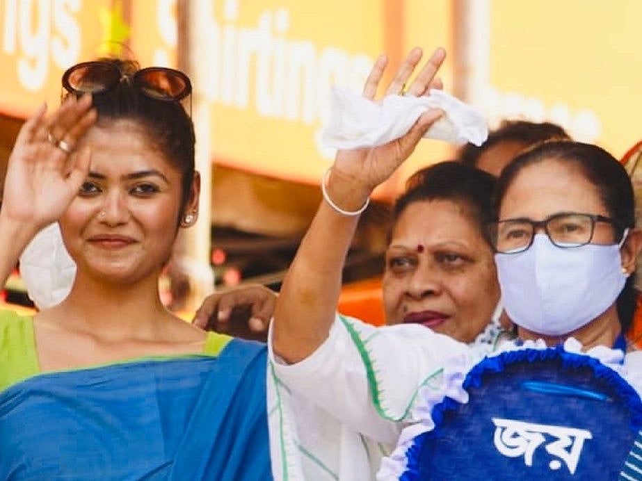 Saayoni Ghosh, among other celebrities, was inducted into the party, ahead of the Assembly elections in West Bengal. 