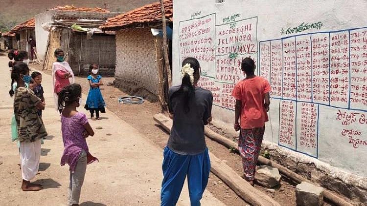 <div class="paragraphs"><p>In the tribal settlements of Telangana’s Kumuram Bhim Asifabad district, children gather around the walls in their villages to look at what is painted on them.</p></div>