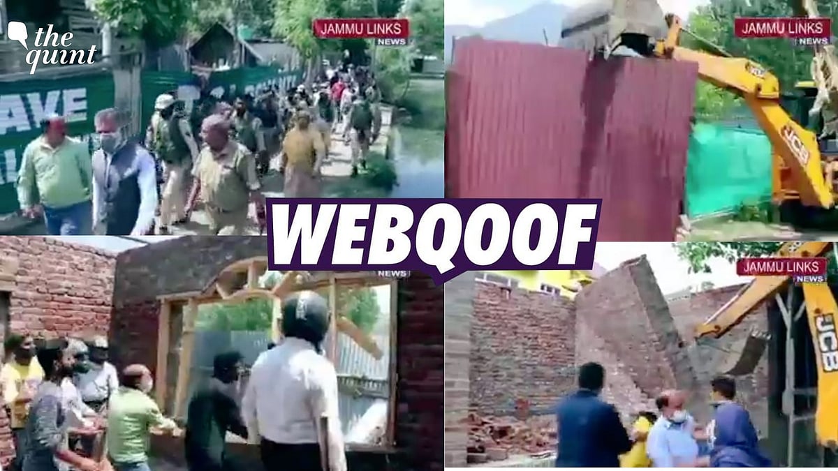 <div class="paragraphs"><p>The video shows a demolition drive by Lakes &amp; Waterways Development Authority to remove illegal construction.</p></div>