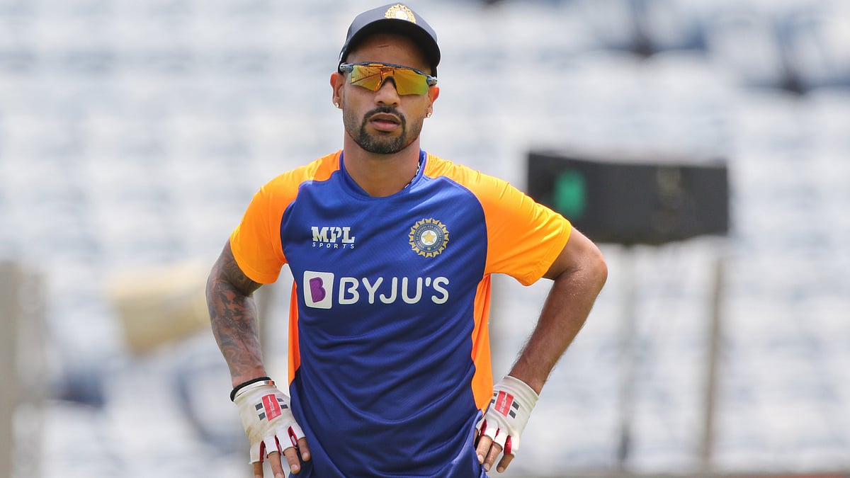 <div class="paragraphs"><p>Shikhar Dhawan during a training session.&nbsp;</p></div>