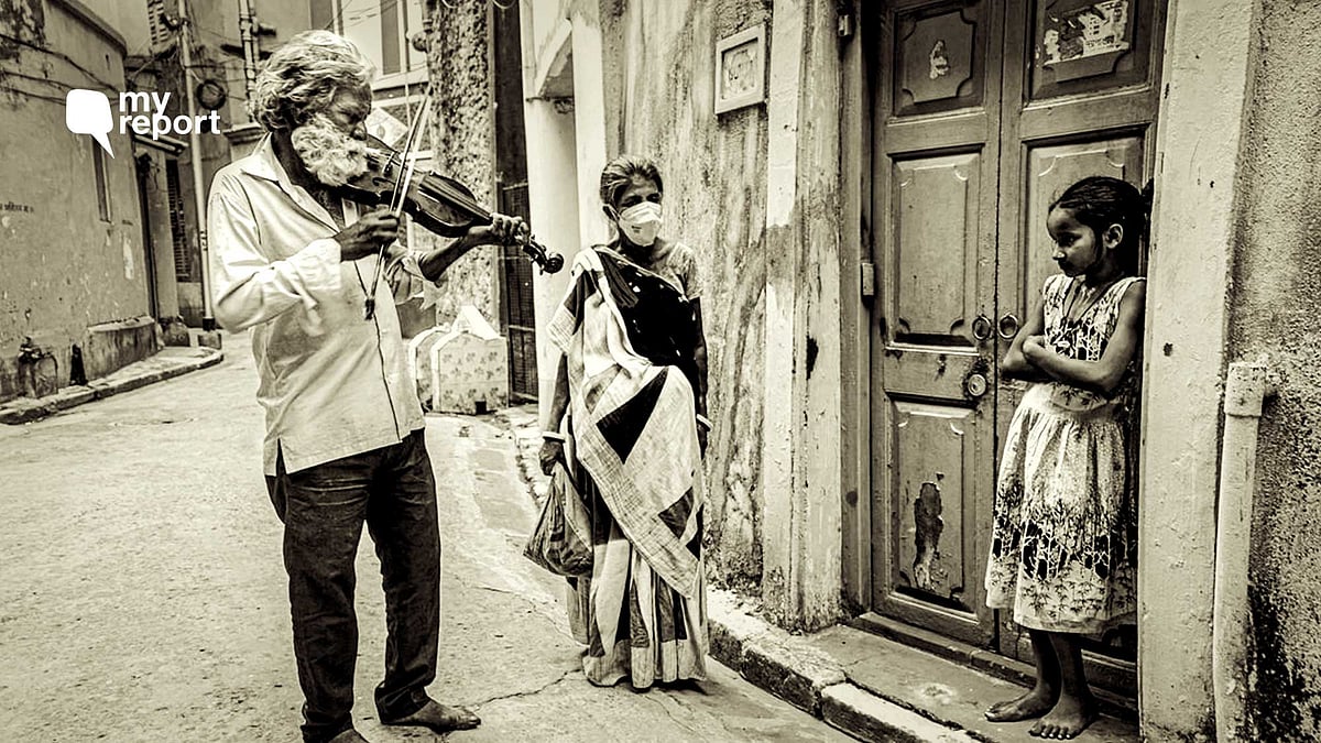 Bhogoban Mali and his wife Sarita Mali came from Malda to Kolkata, where they were stranded due to the lockdown.