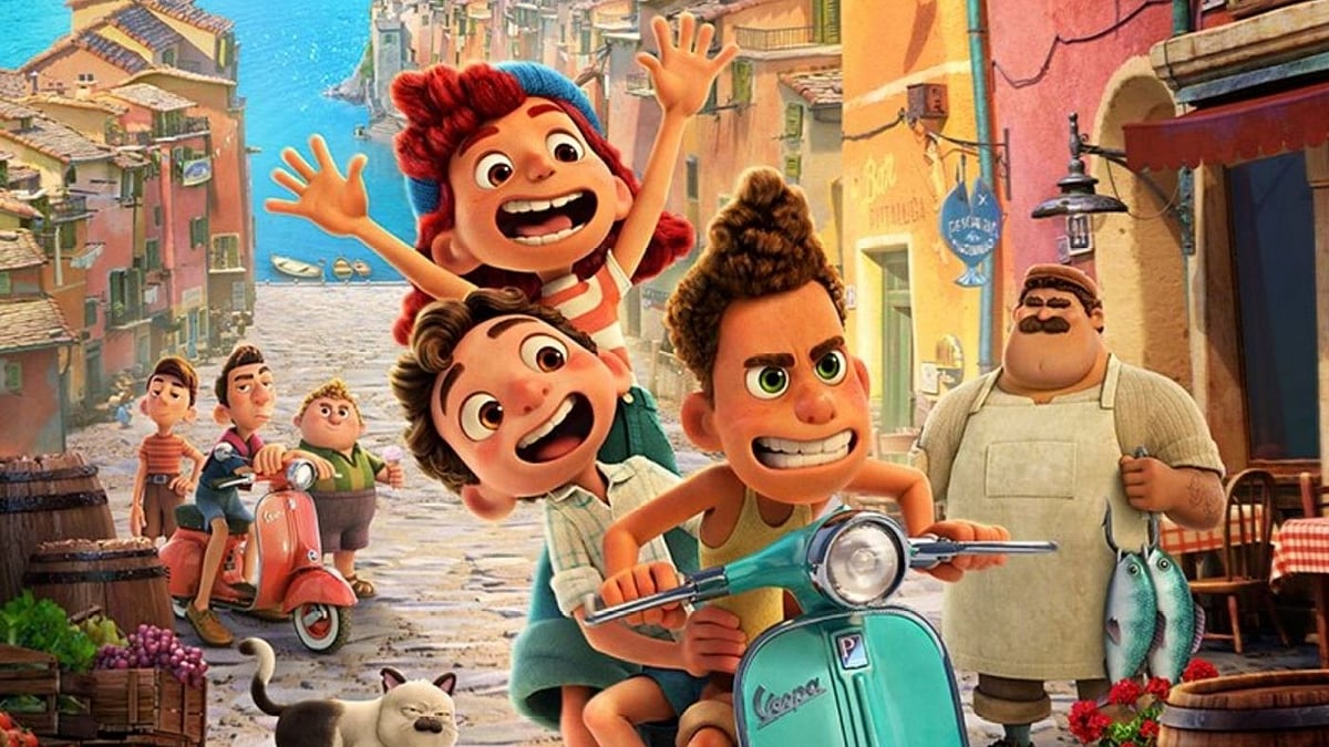 <div class="paragraphs"><p>Luca, Alberto and Giulia on their Vespa in 'Luca'</p></div>