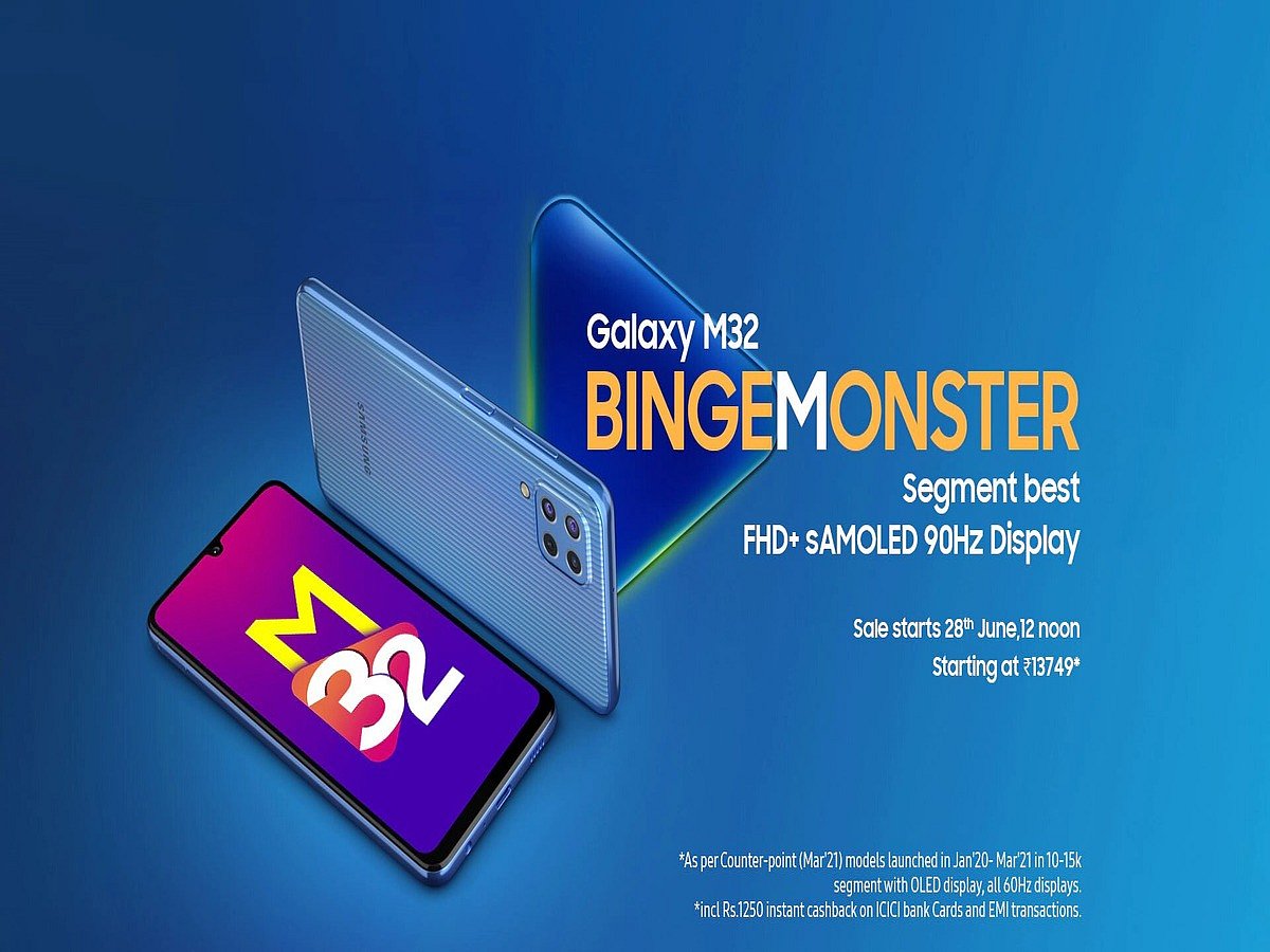 <div class="paragraphs"><p>Samsung Galaxy M32 will be available in Light Blue and Black colour variants.</p></div>