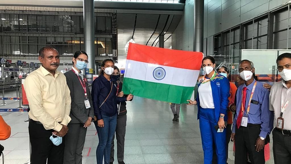 <div class="paragraphs"><p>Sania Mirza and Ankita Raina depart for the Tokyo Olympics.</p></div>