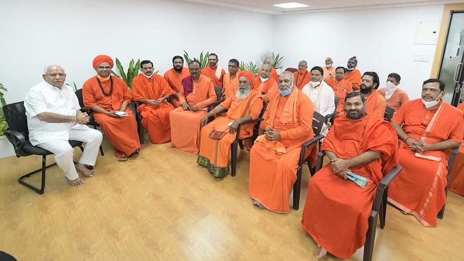 <div class="paragraphs"><p>Karnataka CM Yediyurappa met with over 30 seers from various mutts on Tuesday, 20 July.</p></div>