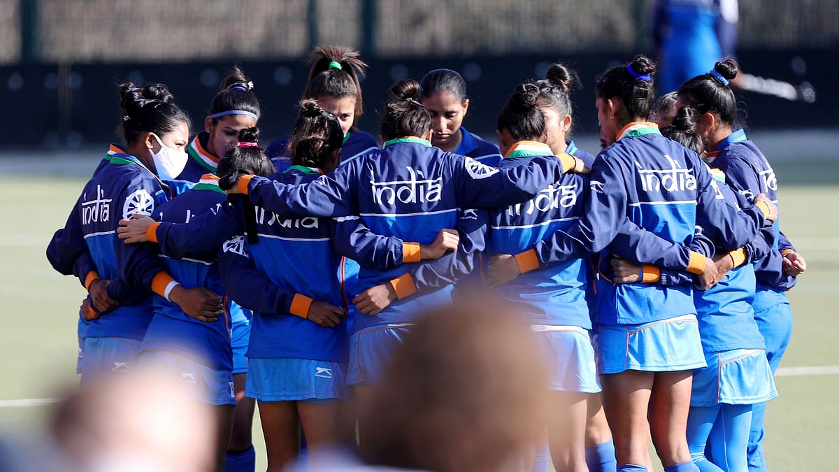 <div class="paragraphs"><p>Indian Women's hockey team in a huddle before their match at 2020 Tokyo Olympics</p></div>