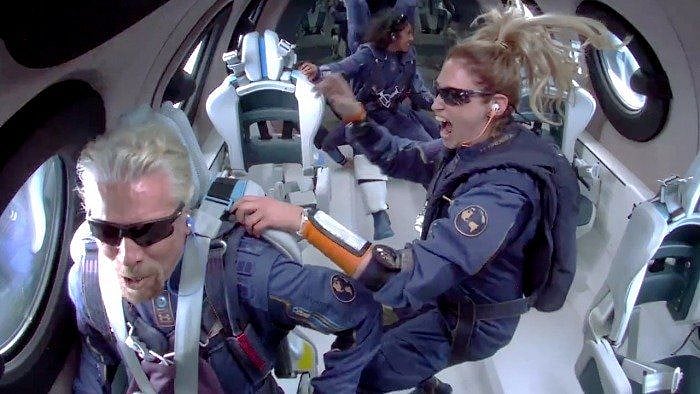 <div class="paragraphs"><p>Richard Branson's Virgin Galactic successfully flew to the 'edge of space'.</p></div>