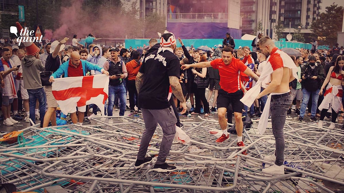 <div class="paragraphs"><p>England fans on the rampage at Wembley on the day of the Euro 2020 final. </p></div>