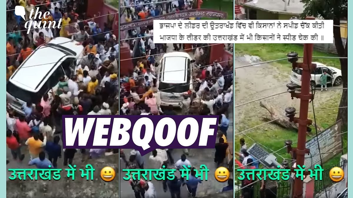 <div class="paragraphs"><p>The claim incorrectly states that protesting farmers attacked the BJP leader's car in Uttarakhand.</p></div>