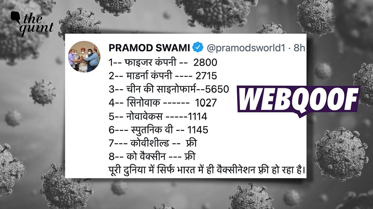<div class="paragraphs"><p>Fact-Check: Is COVID-19 vaccination free only in India? </p></div>