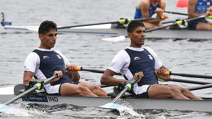 <div class="paragraphs"><p>Tokyo Olympics: Arjun Lal Jat and Arvind Singh in action on Sunday. </p></div>