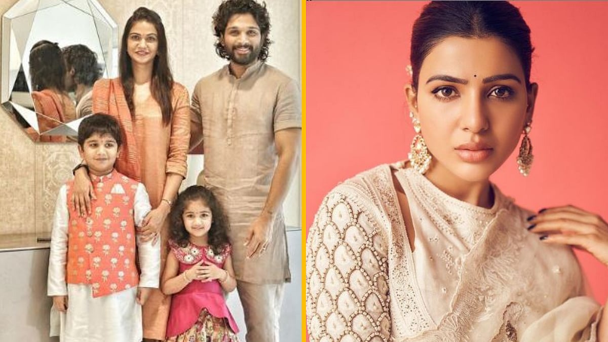 <div class="paragraphs"><p>Allu Arjun with Allu Arha and family; Samantha Akkineni</p></div>