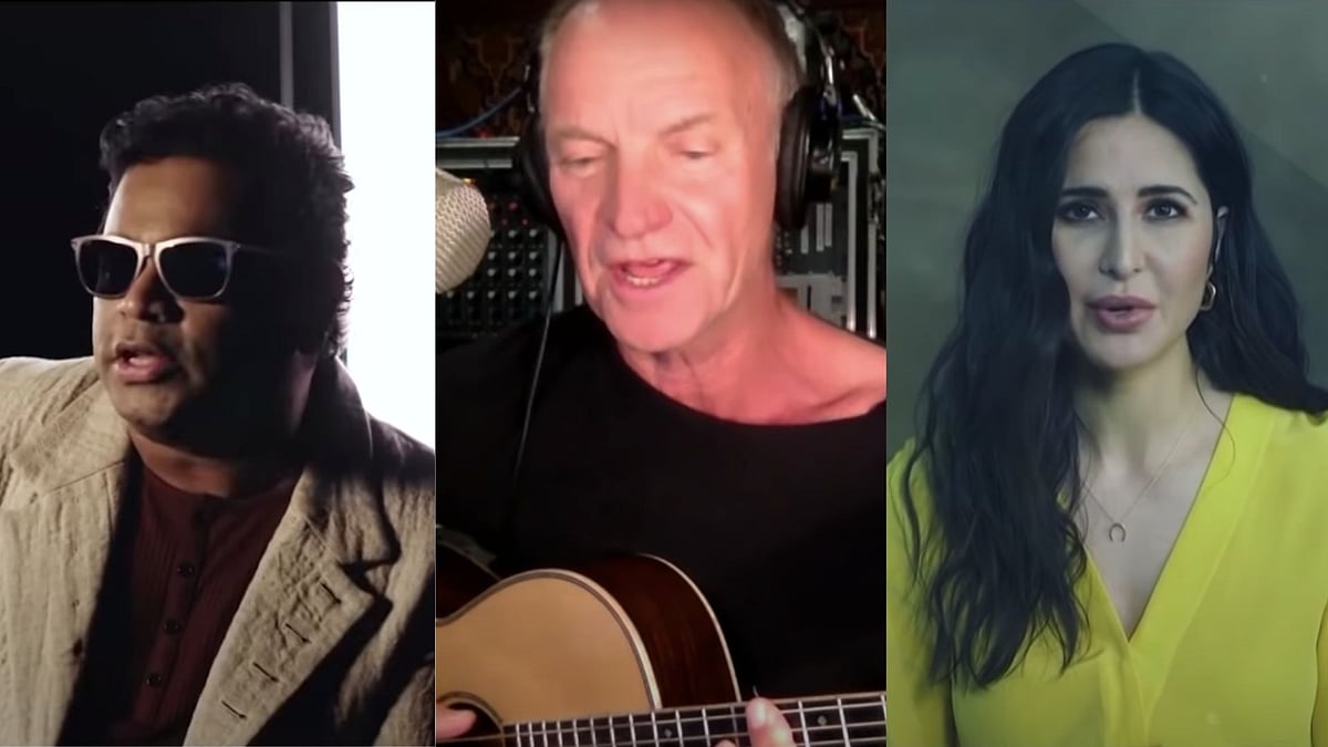 <div class="paragraphs"><p>AR Rahman, Sting, and Katrina Kaif on the Vax.India.Now concert.</p></div>