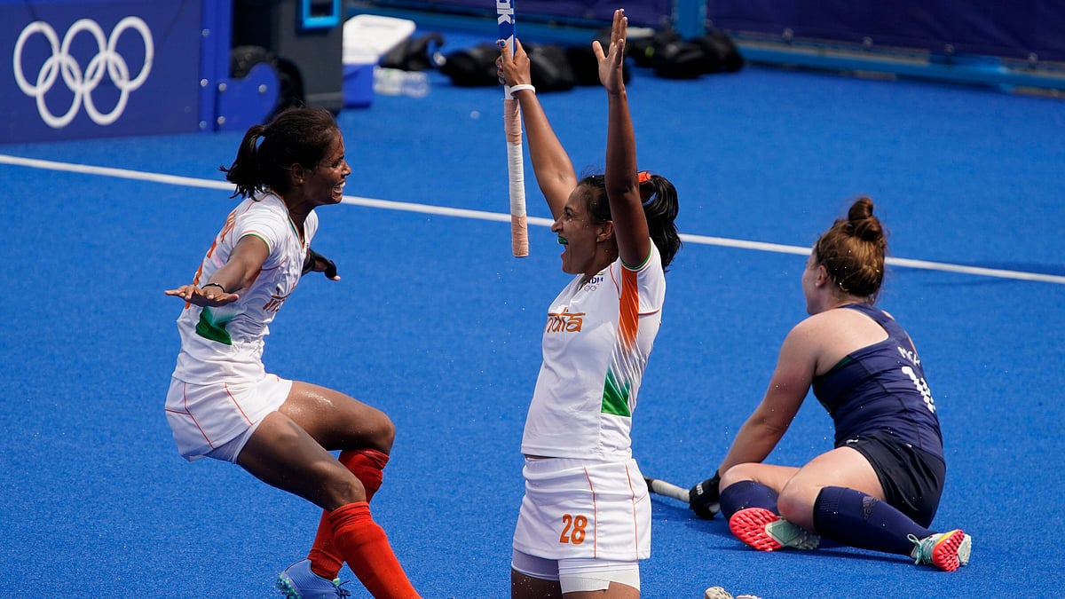 <div class="paragraphs"><p>Tokyo Olympics: Rani Rampal celebrates India's winning goal against Ireland.</p></div>