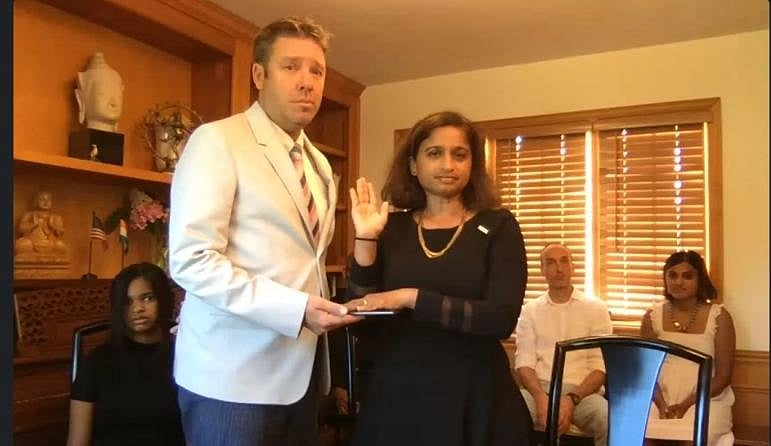 <div class="paragraphs"><p>Veena Reddy swore in to the position of Mission Director for the USAID India on 26 July. </p></div>