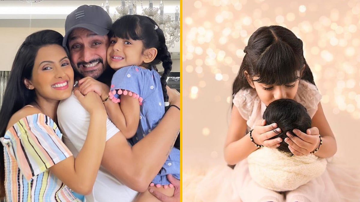<div class="paragraphs"><p>Geeta Basra and Harbhajan Singh with children Hinaya and Jovan Veer Singh Plaha</p></div>