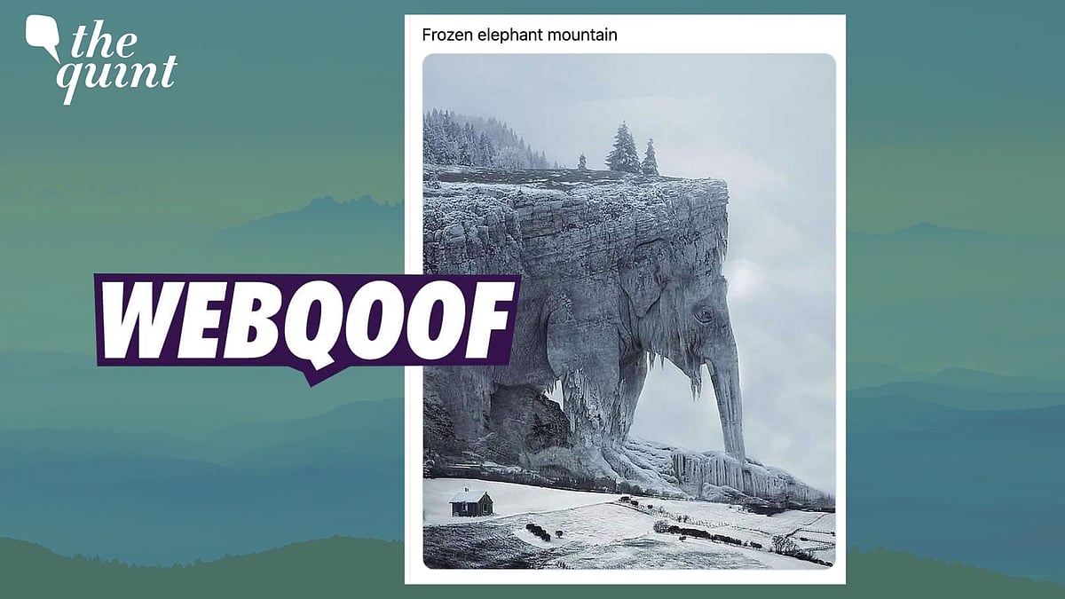 <div class="paragraphs"><p>The image of the 'frozen elephant mountain' is created by surreal photography artist Mirekis from Poland.&nbsp;</p></div>