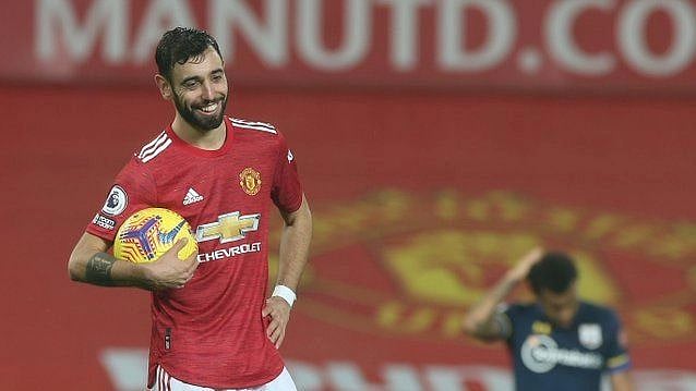 <div class="paragraphs"><p>Bruno Fernandes scored a hat-trick on Saturday.</p></div>