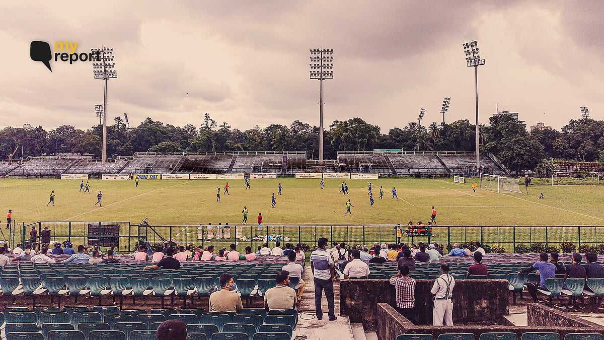 <div class="paragraphs"><p>CFL 2021 season opener between Kidderpore SC and Peerless SC at Mohun Bagan</p></div>