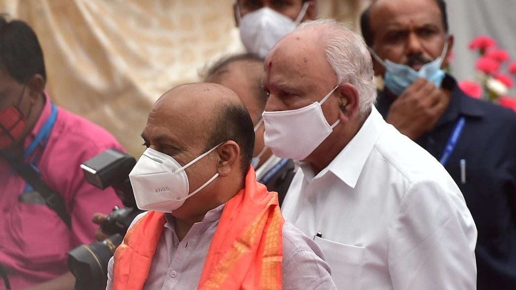 <div class="paragraphs"><p>Karnataka Chief Minister Basavaraj Bommai with former Chief Minister Yediyurappa.</p></div>