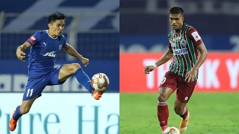 <div class="paragraphs"><p>Sunil Chhetri and Pritam Kotal in action.</p></div>