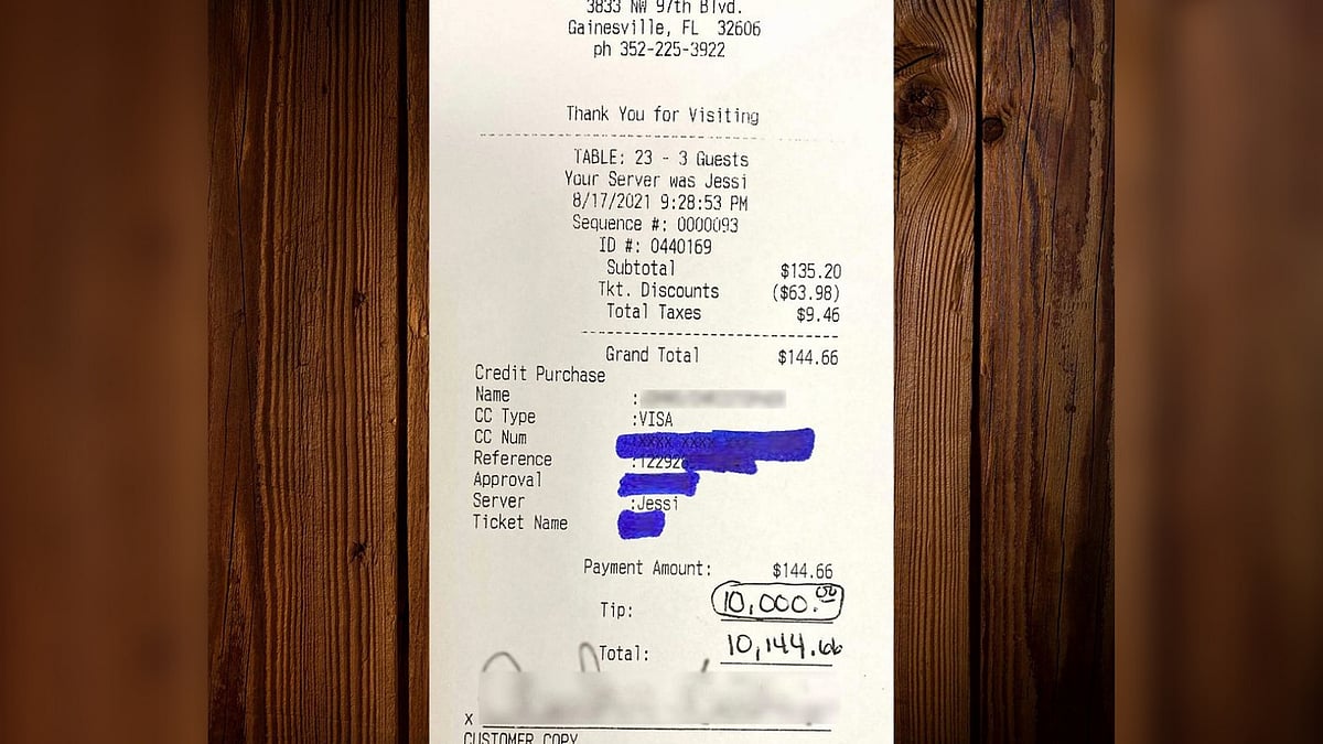 <div class="paragraphs"><p>Florida man leaves $10,000 tip for restaurant staff.</p></div>