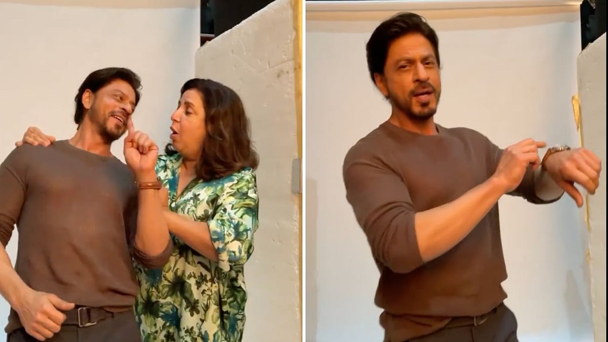 <div class="paragraphs"><p>Shah Rukh Khan and Farah Khan dance to the title track of <em>Main Hoon Na</em>.</p></div>