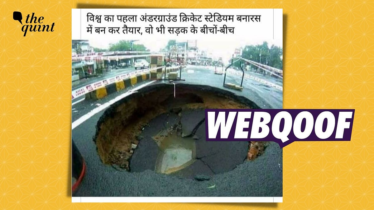 <div class="paragraphs"><p>The claim says that the sinkhole photo is from Varanasi, Uttar Pradesh. </p></div>