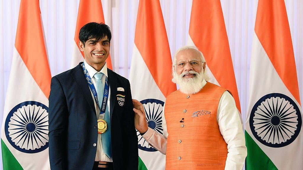 <div class="paragraphs"><p>Neeraj Chopra with PM Modi.</p></div>