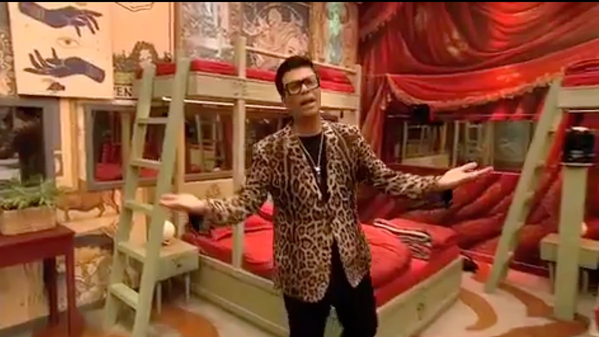 <div class="paragraphs"><p>Karan Johar gives a tour of the <em>Bigg Boss OTT</em> house.</p></div>