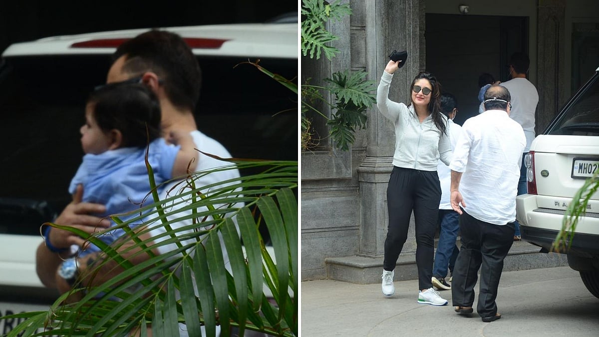 <div class="paragraphs"><p>Kareena Kapoor, Saif Ali Khan &amp; their younger son Jeh visit Randhir Kapoor's house.</p></div>