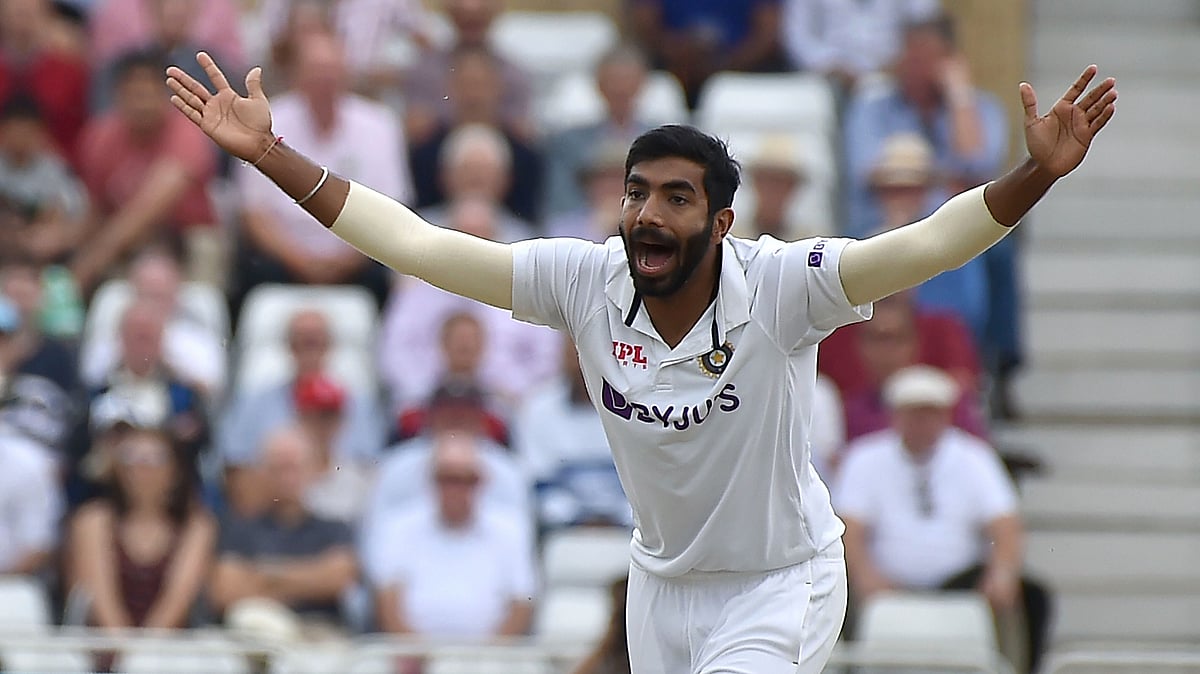 <div class="paragraphs"><p>Jasprit Bumrah appeals during the first Test against England.</p></div>