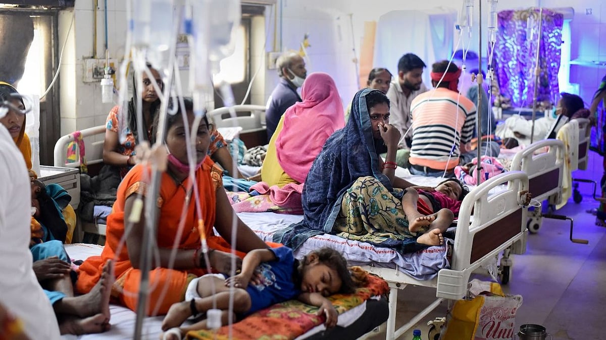 <div class="paragraphs"><p>Patients receive treatment at Sarojini Naidu Childrens Hospital, in Prayagraj.</p></div>