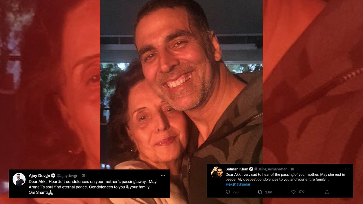 <div class="paragraphs"><p>Ajay Devgn, Salman Khan, and other celebrities express grief at Akshay Kumar's mother Aruna Bhatia's passing. </p></div>