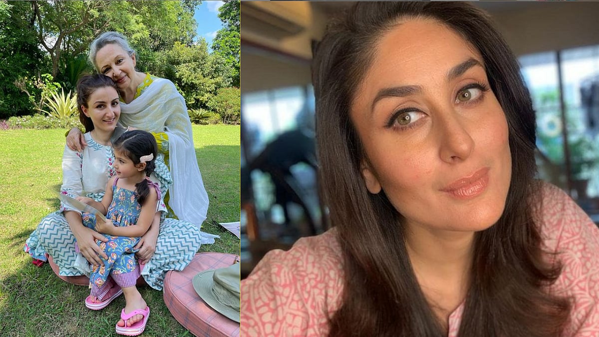 <div class="paragraphs"><p>Soha Ali Khan with her mother Sharmila Tagore and daughter Inaaya; Kareena Kapoor Khan.</p></div>