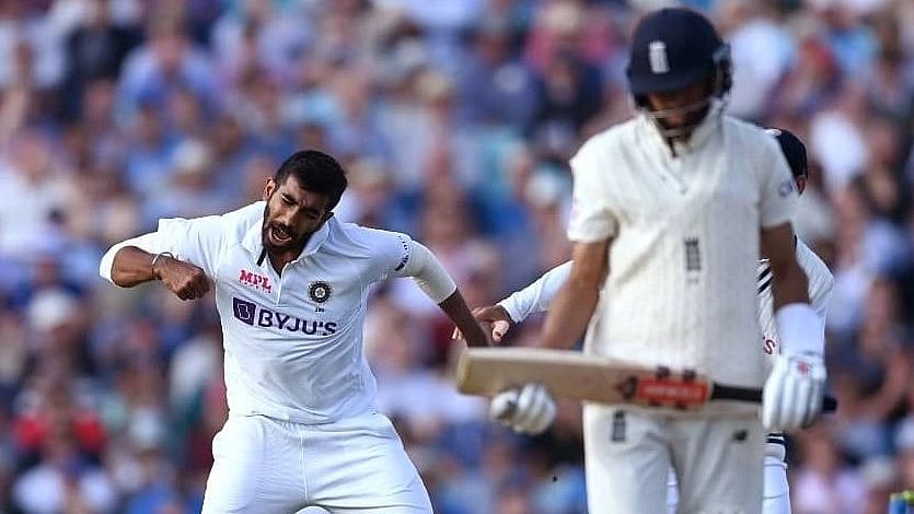 <div class="paragraphs"><p>Jasprit Bumrah celebrates the wicket of Haseeb Hameed.</p></div>