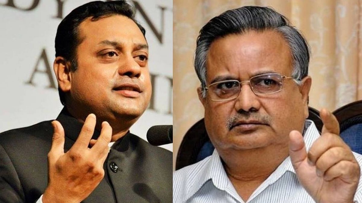 <div class="paragraphs"><p>File photo of BJP Spokesperson Sambit Patra and former Chief Minister Raman Singh.</p></div>