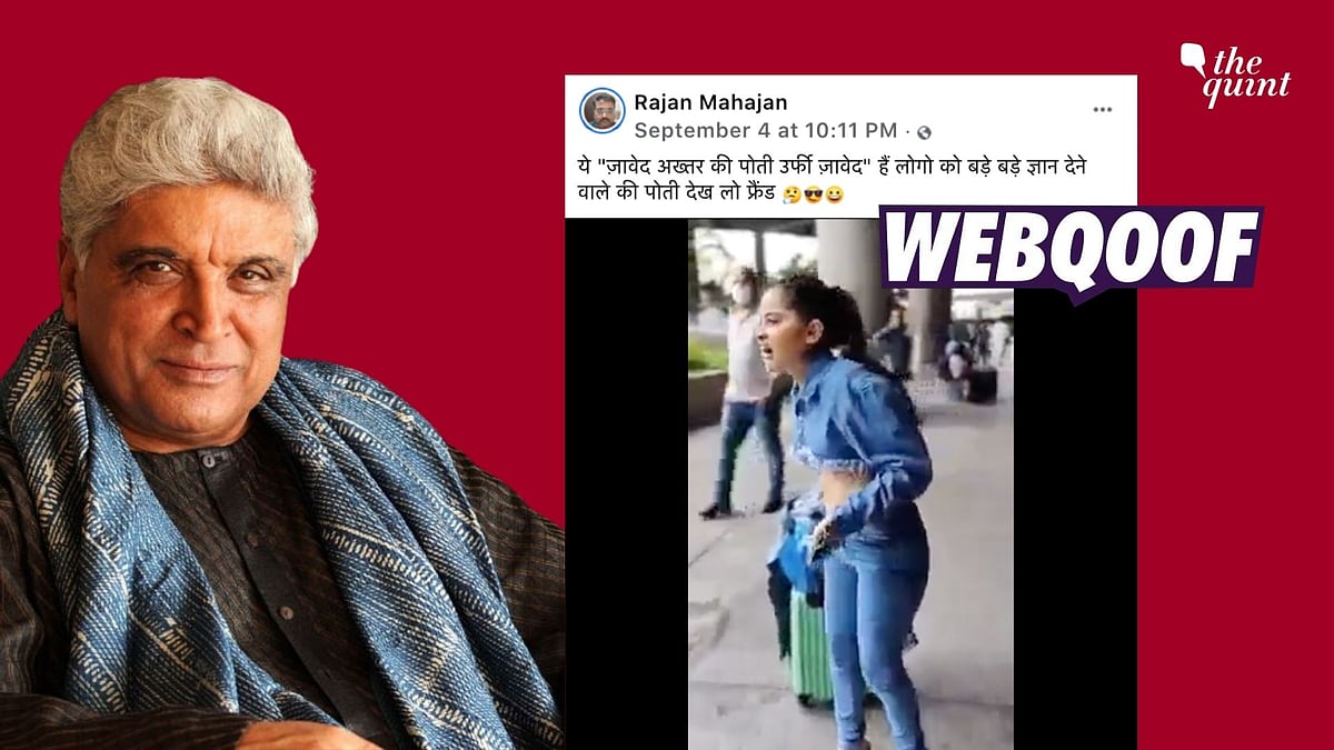 <div class="paragraphs"><p>A video of Bigg Boss OTT fame Urfi Javed is being shared to falsely claim that she is the granddaughter of lyricist and former Rajya Sabha MP Javed Akhtar.</p></div>