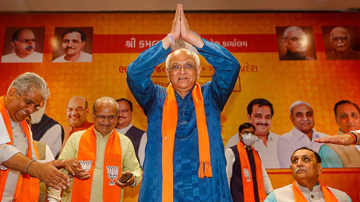 <div class="paragraphs"><p><a href="https://www.thequint.com/news/politics/who-is-bhupendra-patel-gujarats-next-chief-minister">Bhupendra Patel</a>&nbsp;was chosen as the new chief minister of Gujarat on Sunday, a day after the premature exit of  Vijay Rupani from the post.</p></div>