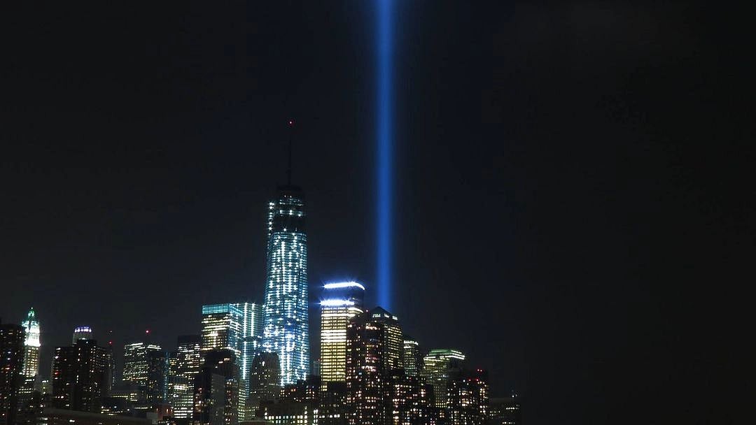 <div class="paragraphs"><p>Lights representing the Twin Towers on the 20th anniversary of 9/11.</p></div>