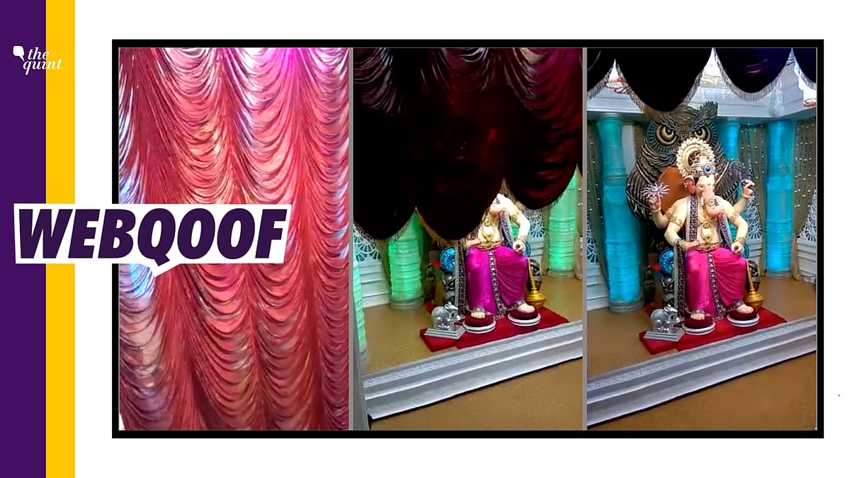 <div class="paragraphs"><p>The video claims that it shows the first look of Mumbai's 'Lalbaugcha Raja' Ganpati.</p></div>