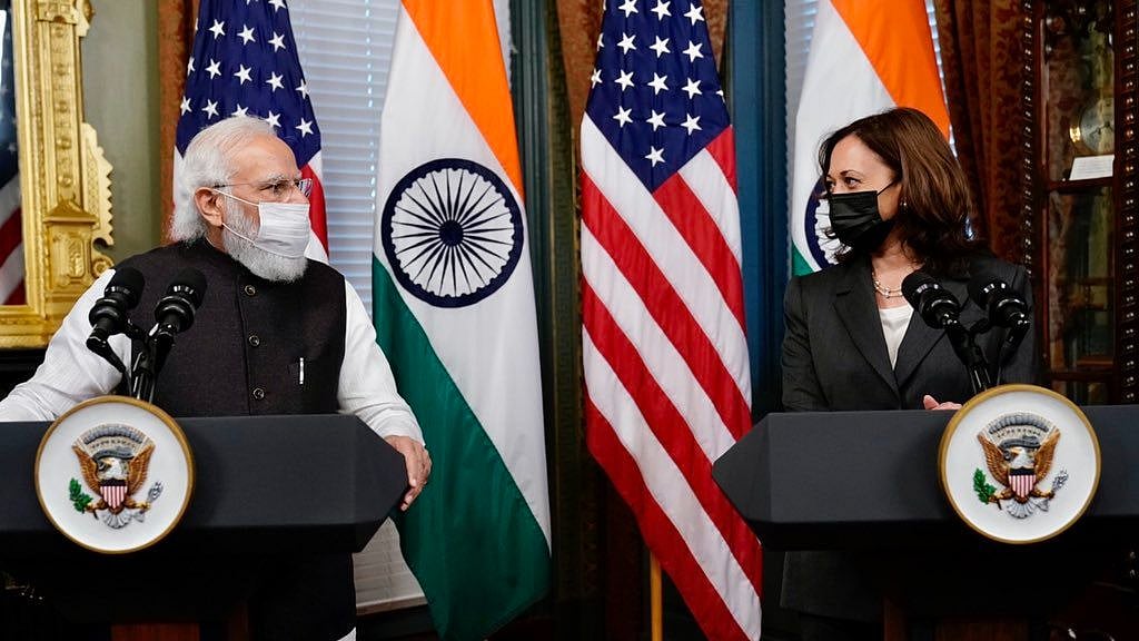 <div class="paragraphs"><p>PM Narendra Modi and US VP Kamala Harris.</p></div>