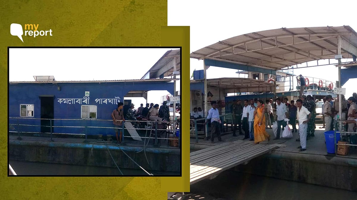 <div class="paragraphs"><p>Ferries waiting at the Majuli Ghat. </p></div>