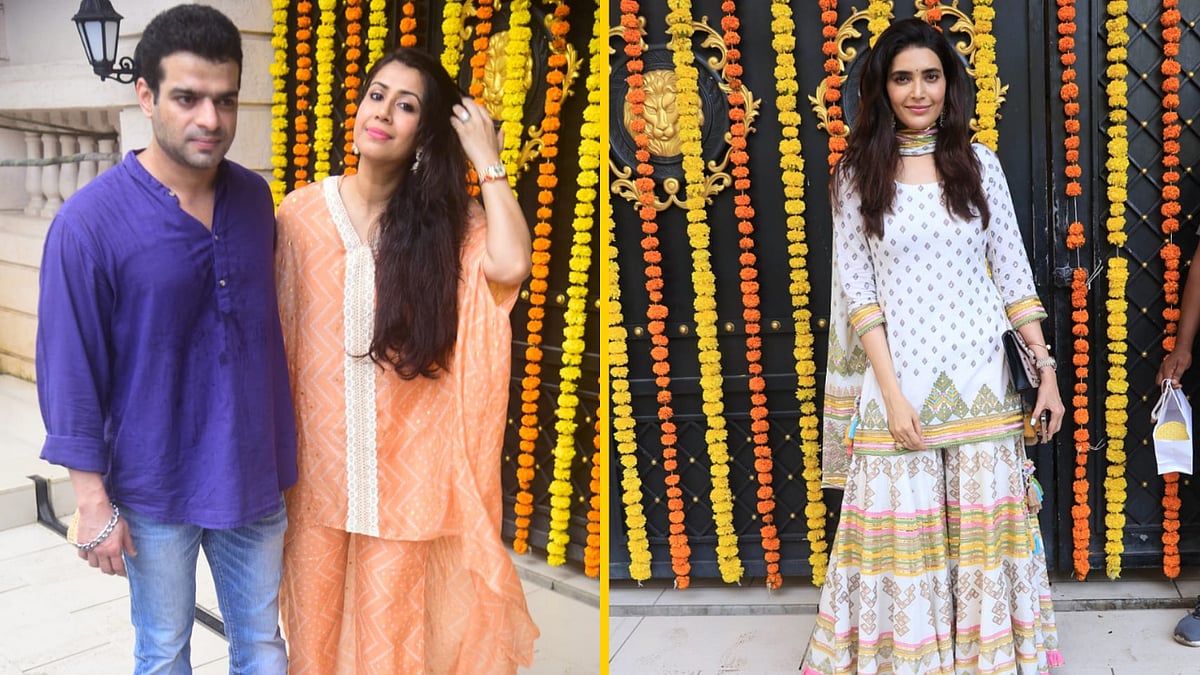 <div class="paragraphs"><p>Actors Karan Patel, Ankita Bhargava Patel, and Karishma Tanna were among those who visited Ekta Kapoor for Ganpati Darshan.</p></div>