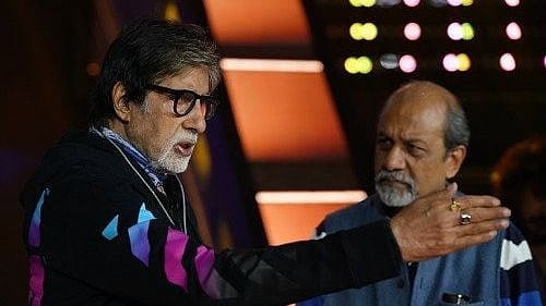 <div class="paragraphs"><p>Amitabh Bachchan and Siddhartha Basu on the sets of <em>Kaun Banega Crorepati</em>.</p></div>