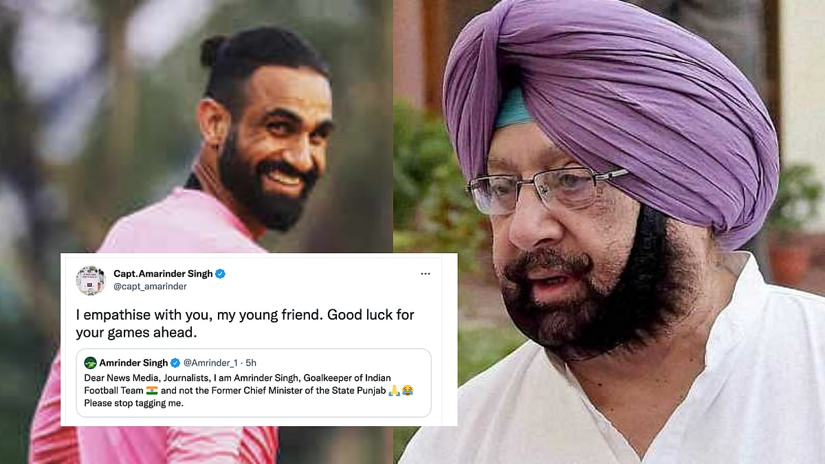 <div class="paragraphs"><p>'Please stop tagging me', wrote Indian footballer Amrinder Singh after being confused with former Punjab CM.</p></div>