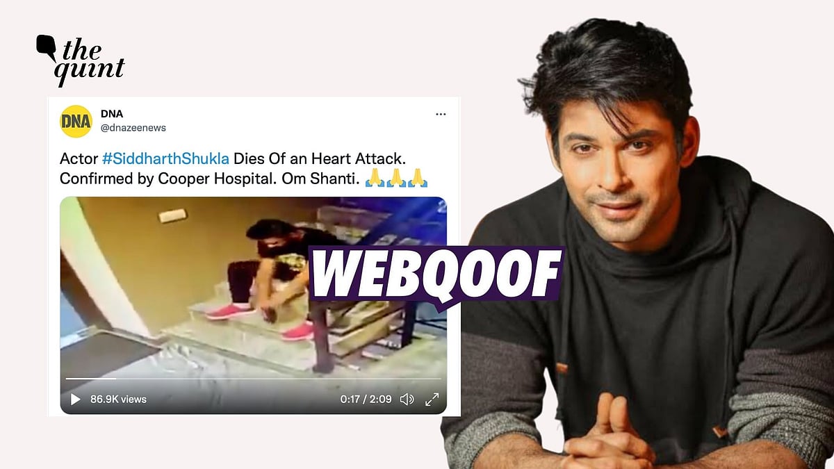 <div class="paragraphs"><p>A video is circulating on social media with a claim that it shows actor Sidharth Shukla suffering a heart attack. </p></div>
