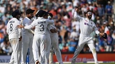 <div class="paragraphs"><p>Virat Kohli and India celebrate the win at The Oval against England</p></div>