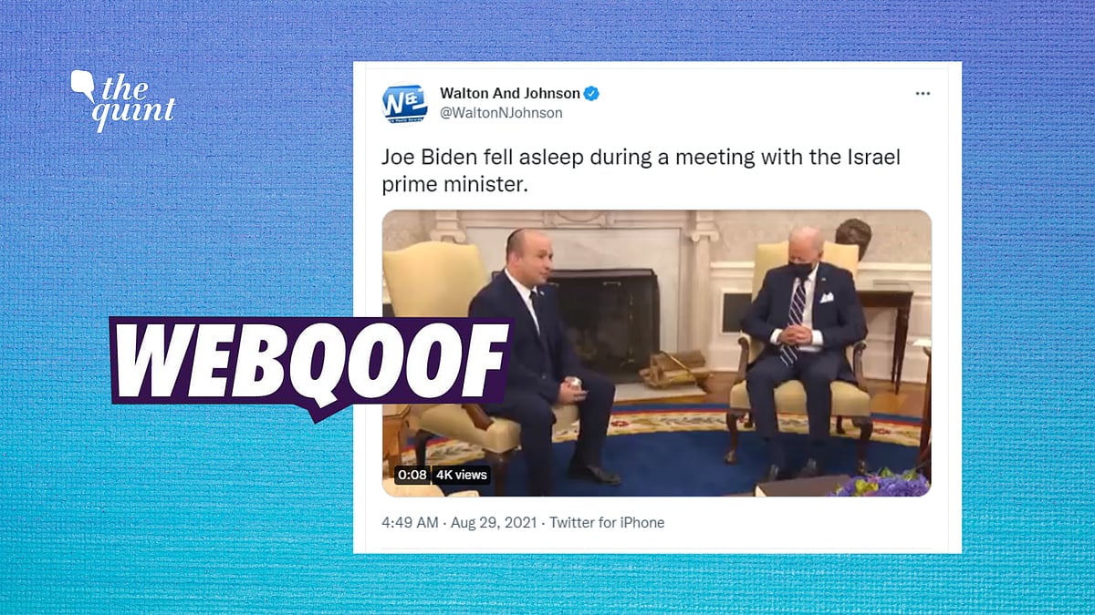 <div class="paragraphs"><p>The edited video was shared to claim that US President Joe Biden fell asleep during a meeting with Israel PM Naftali Bennett.</p></div>